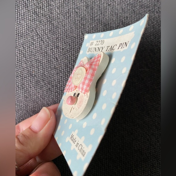 Wooden Bunny Pin - Picture 2 of 4
